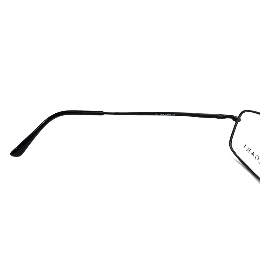 Bvlgari Eyeglasses Frames 191-T 411 Titanium Black Rectangle Full Rim 53-17-135